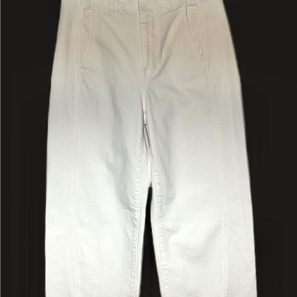 NWT Madewell Tapered Denim Trousers in Vintage Ivory, High Rise, Size 28 - Picture 10 of 16